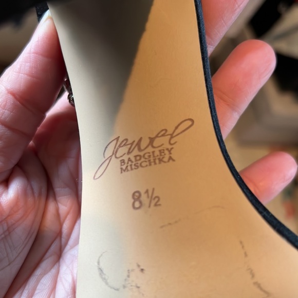 Badgley Mischka crystal sandals high heels size us8.5 - Picture 7 of 11